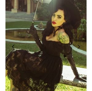 La Femme en Noir Southern Gothic bustier top size Small